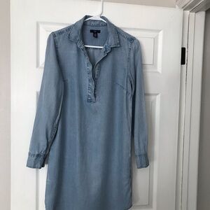 GAP Light Blue Long Sleeve Dress